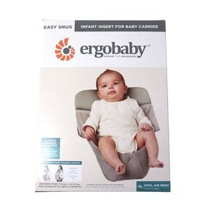 Ergobaby Easy Snug Infant Insert Tan Brown Premium Cotton Newborn from 7-12 lbs